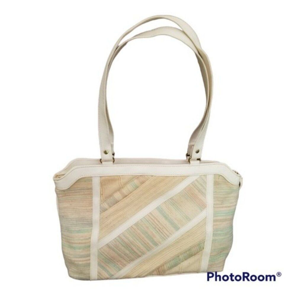 Vintage Twill Cream and Pastel Color Purse